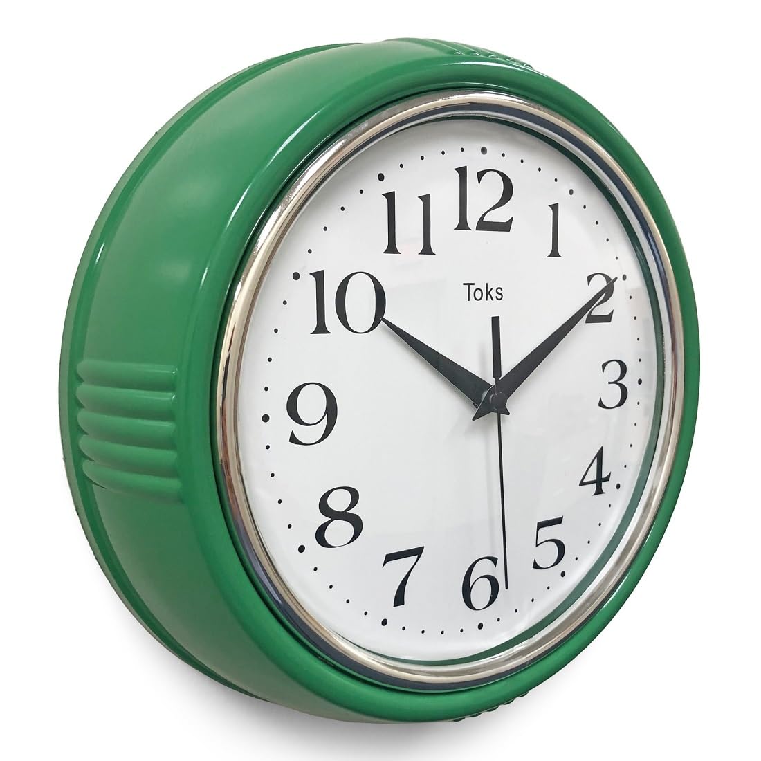 Lily's Home Retro Wall Clock, 9.5 Inch Vintage Design, Silent Non